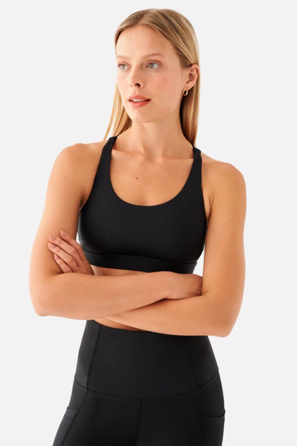 Stella Medium Support Black Sports Bra - Image 4