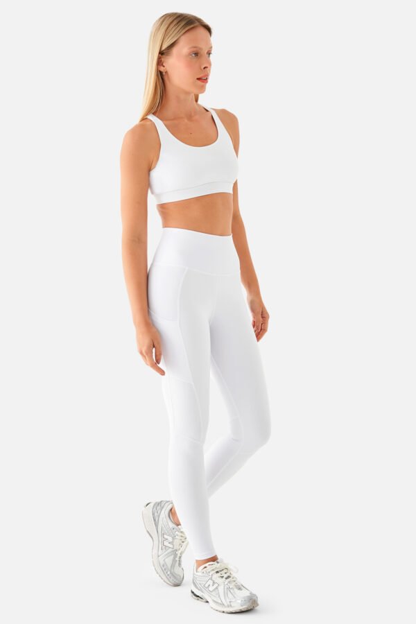 Stella Medium Support White Sports Bra - Image 4