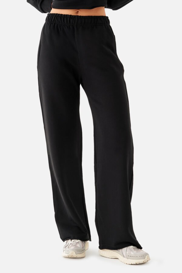 Amelia Flare Sweatpants Black - Image 3