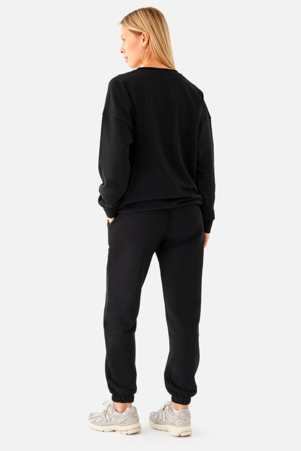 Nina Cotton Basic Sweatshirt Black - Image 4