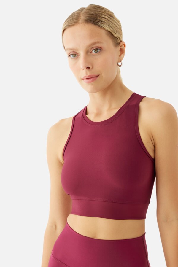 Olivia Maroon Sports Bra - Image 4