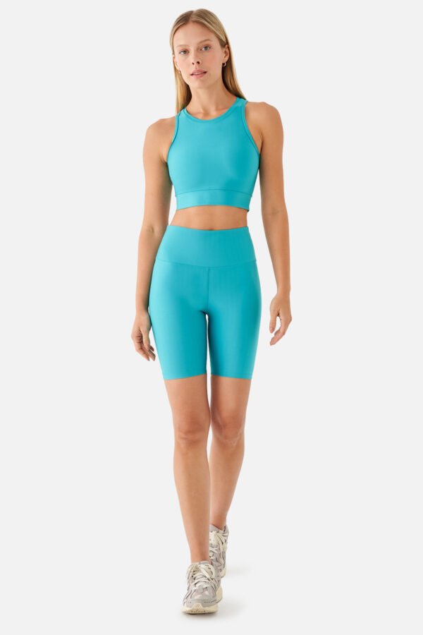 Violet Biker Sports Tights Turquoise - Image 2