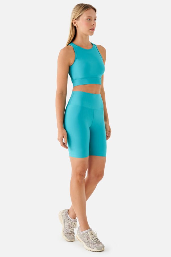 Violet Biker Sports Tights Turquoise - Image 5