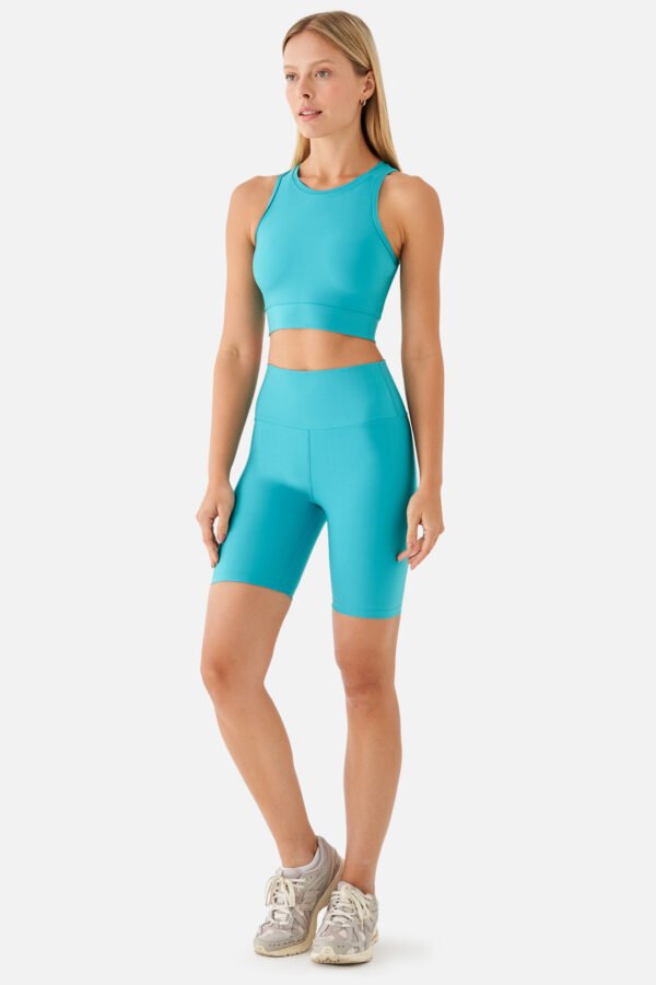 Violet Biker Sports Tights Turquoise - Image 4
