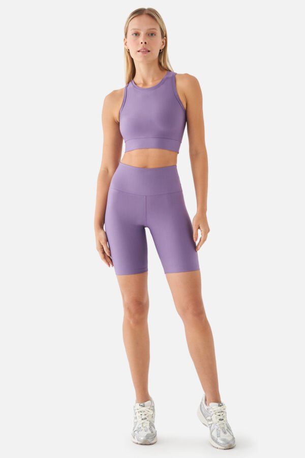 Violet Biker Sports Tights Lilac - Image 3