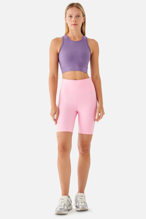 Violet Biker Sports Tights Pink - Image 5