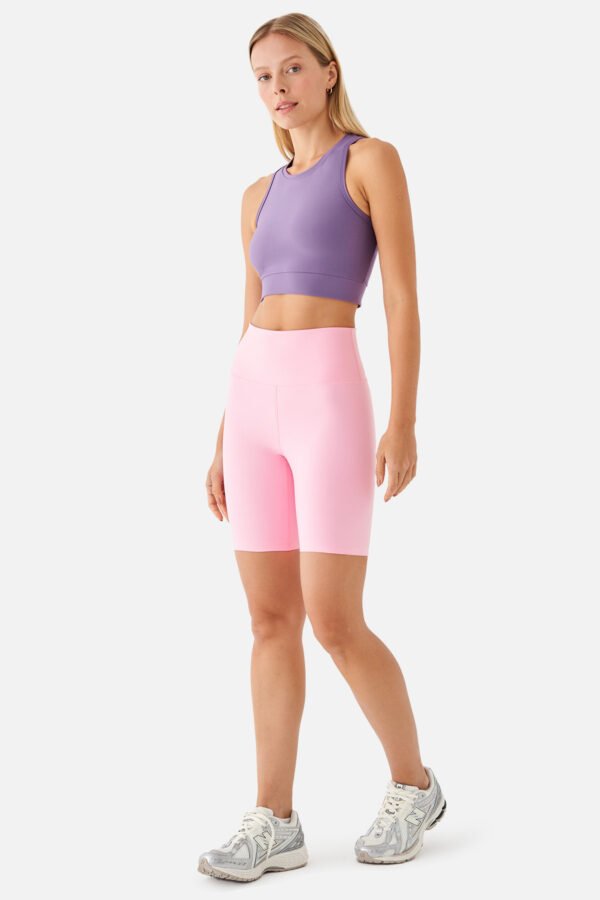 Violet Biker Sports Tights Pink - Image 2