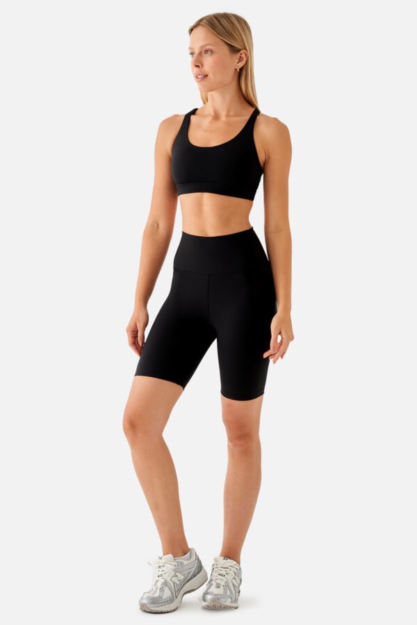 Violet Biker Sports Tights Black - Image 2