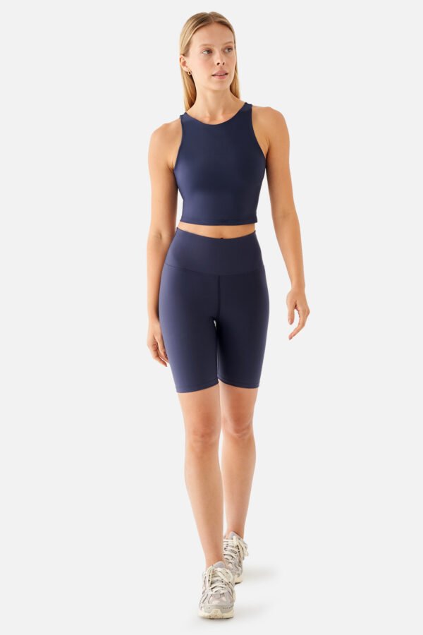 Violet Biker Sports Tights Navy Blue - Image 2