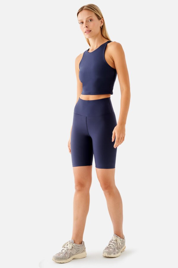 Violet Biker Sports Tights Navy Blue - Image 3