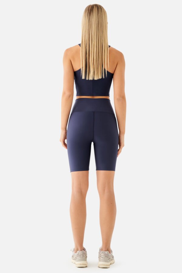 Violet Biker Sports Tights Navy Blue - Image 4