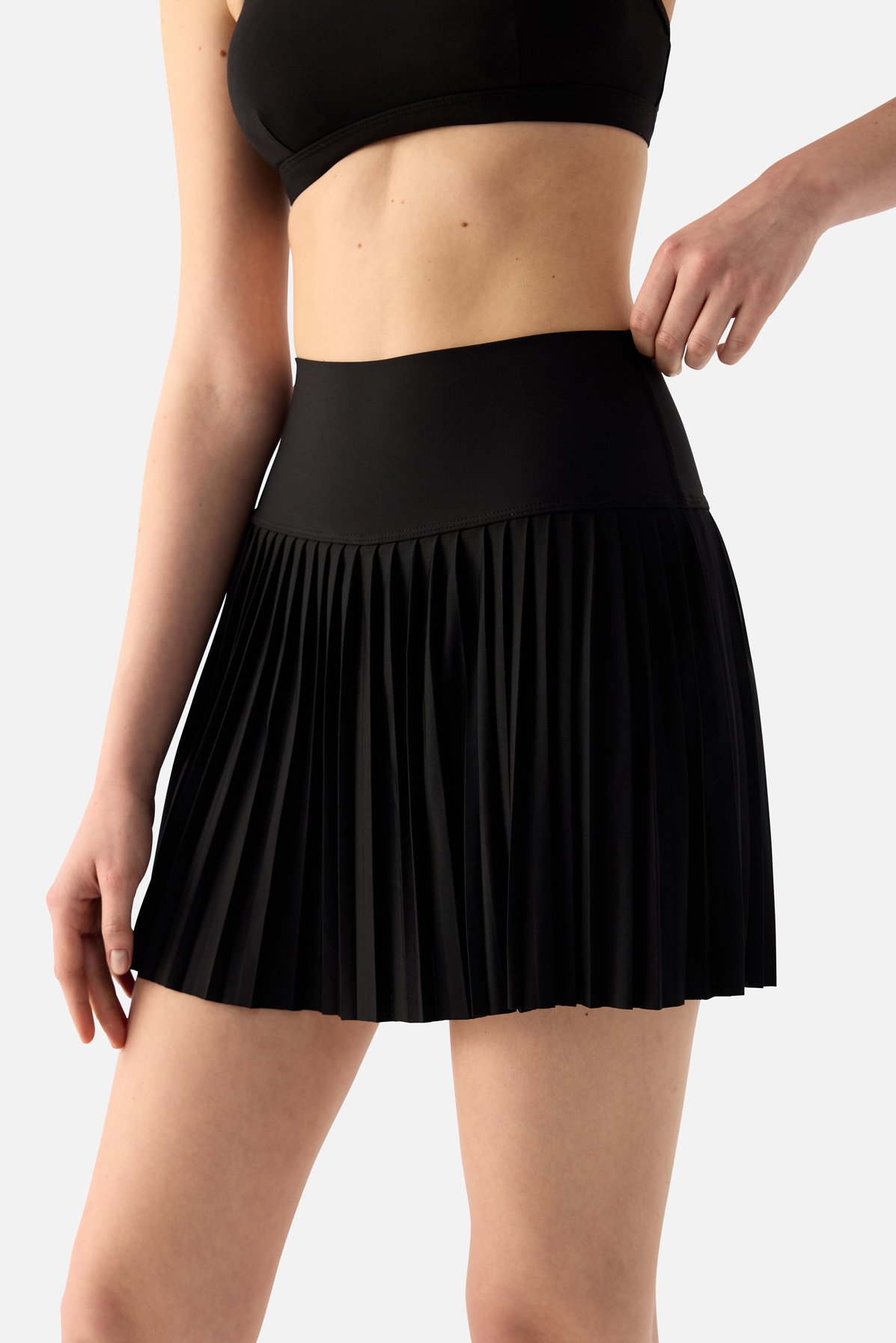 Elira Pleated Tennis Skirt Black
