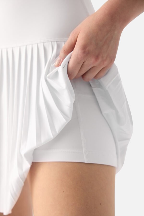Elira Pleated Tennis Skirt White - Image 2