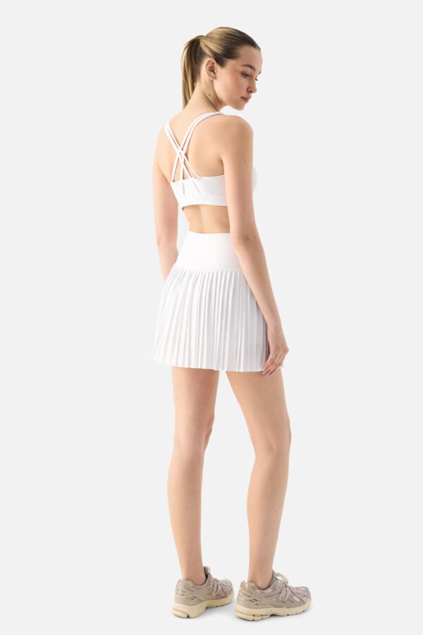 Elira Pleated Tennis Skirt White - Image 7