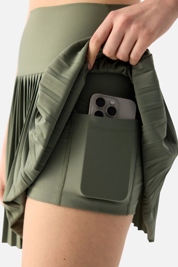 Elira Pleated Tennis Skirt Green Fig - Image 2