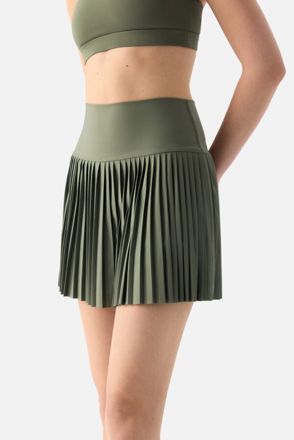 Elira Pleated Tennis Skirt Green Fig