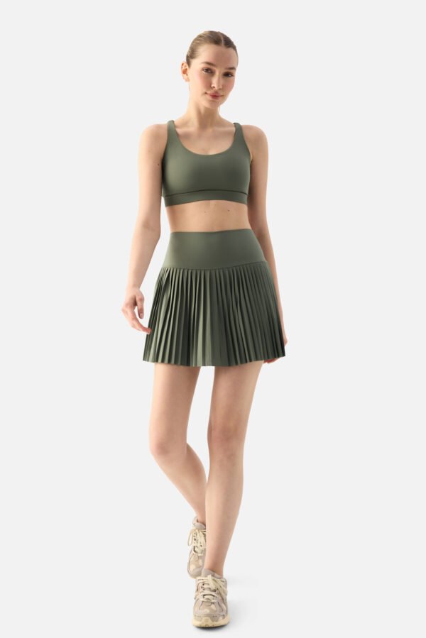 Elira Pleated Tennis Skirt Green Fig - Image 4
