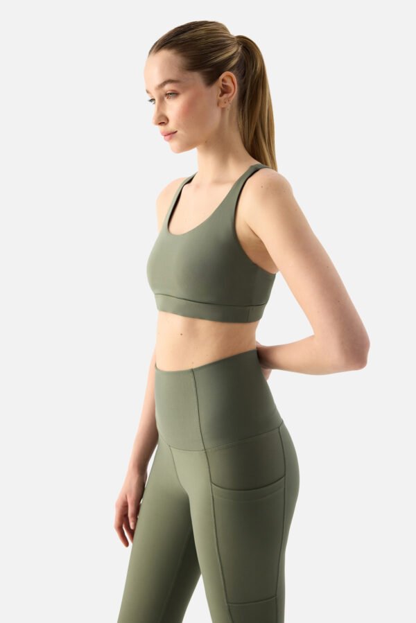 Stella Medium Support Green Fig Sports Bra - Image 3