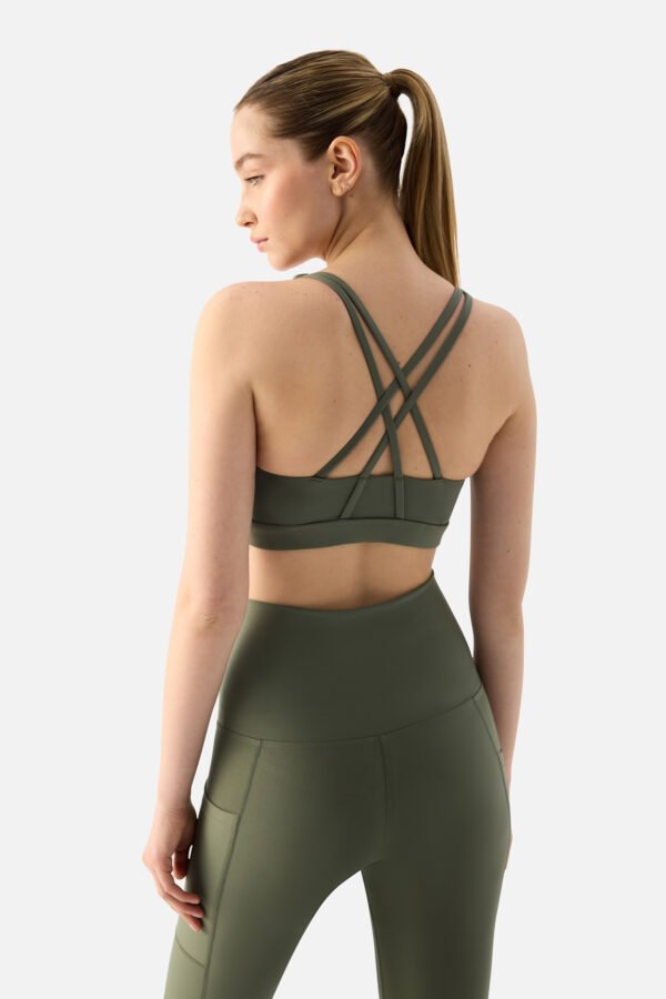 Stella Medium Support Green Fig Sports Bra - Image 2
