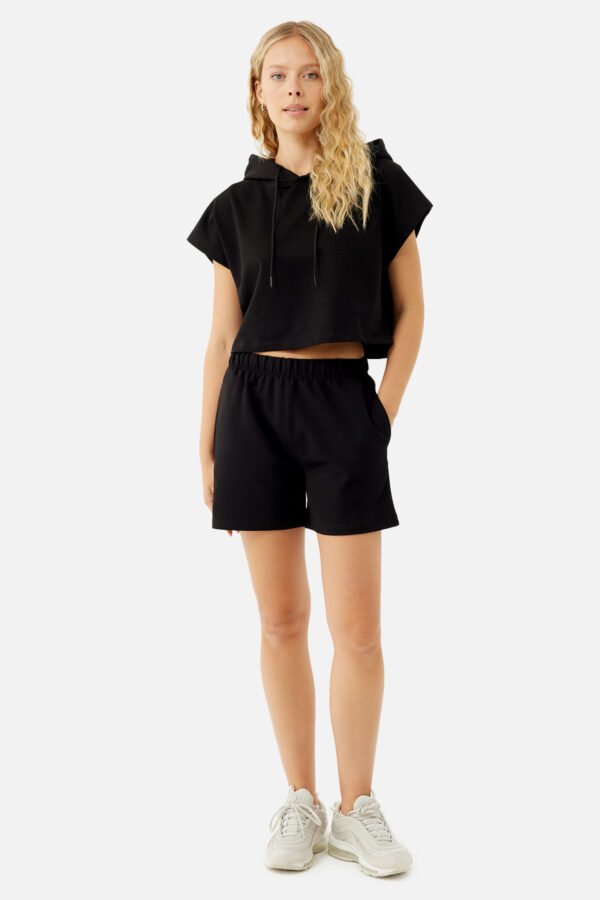 Ava Shorts Dark Rose Black - Image 3