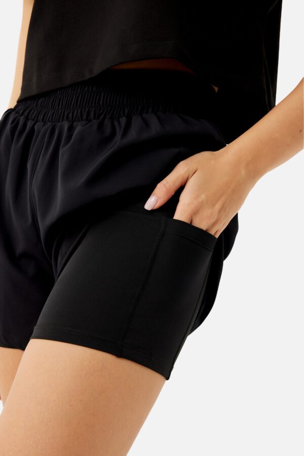 Rose Dynamic Sport Shorts Black - Image 9